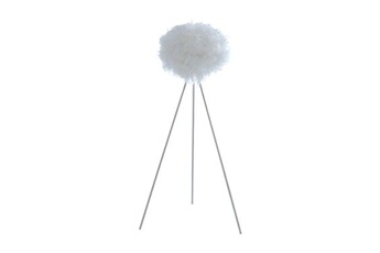 lampadaire vente-unique lampadaire trépied en plumes nuage - d. 54 x h. 150 cm - blanc
