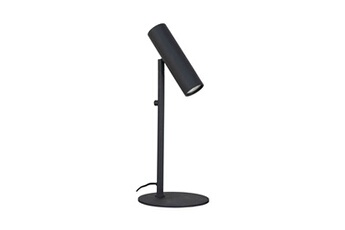 lampe à poser maison et styles lampe de table 20x20x47 cm en acier noir - alik