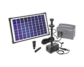 Set pompe solaire 101774 avec éclairage, avec batterie de stockage