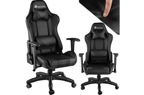 Chaise gaming Tectake Chaise gamer TWINK - noir
