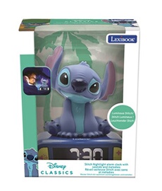 Réveil digital avec veilleuse lumineuse Stitch en 3D