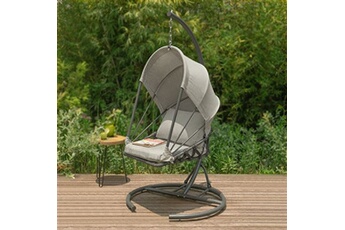 fauteuil de relaxation sobuy ogs57-hg fauteuil suspendu extérieur siège suspendu chaise suspendue avec structure