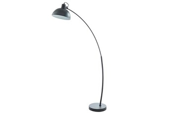 lampadaire vente-unique lampadaire arc style industriel lopaz - fer - h. 177 cm - noir