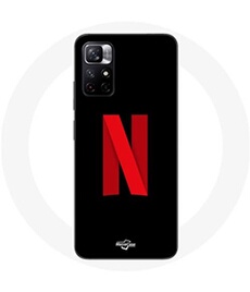 Coque Redmi Note 11 5G Netflix Logo rouge fond noir