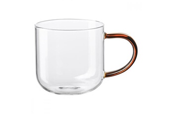 tasse et mugs asa - mug en verre coppa 400ml - marron -