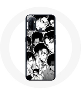 Cover per Oppo A15 Manga Attaque Titans Nero Cover per Oppo A15 Manga Attaque Titans Nero