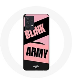 Coque pour Samsung Galaxy A32 5G BTS ARMY Et Blackpink Blink Rose Noir