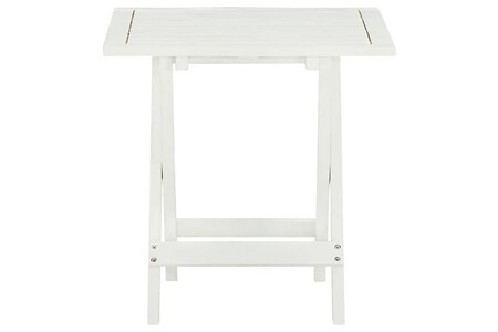 Chaise et Tabouret de bar vidaXL Table de bistro Blanc 46x46x47 cm Bois d'acacia massif