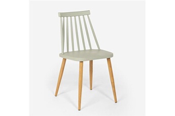 chaise generique chaise de cuisine et salon en polypropylène style classique toutou vert