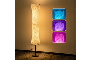 lampadaire tomons lampadaire rvb pour salon, dimmable intelligent avec télécommande, 160cm
