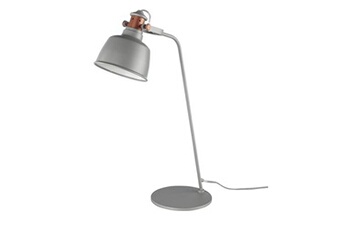 lampe de bureau angel cerda lampe de table en acier gris et bronze 8033c, 42 x 18 x 60 cm. -