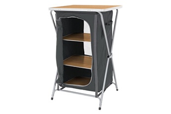 mobilier de camping ecd germany armoire de camping pliable, 60x97,5x53 cm, structure en aluminium, aspect