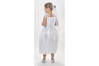 déguisement enfant cijep robe de mariée blanche et voile 5-7 ans