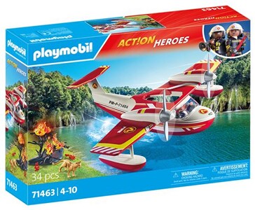 PLAYMOBIL ACTION HEROES - HYDRAVION AVEC POMPIER #71463 - PLAYMOBIL PLAYMOBIL ACTION HEROES - HYDRAVION AVEC POMPIER #71463 - PLAYMOBIL