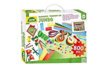 autres jeux créatifs lena caisse de bricolage jumbo junior papier/feutre 800 pièces