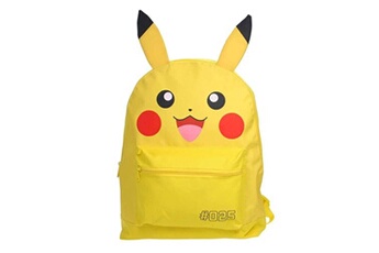 sac à dos nintendo pokémon pokemon pikachu # 25 yellow backpack avec oreilles 3d - sac école pour enfants