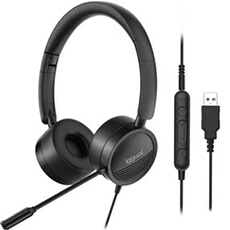 Dual Tech - Micro-casque - sur-oreille - filaire - USB-A, jack 3,5mm