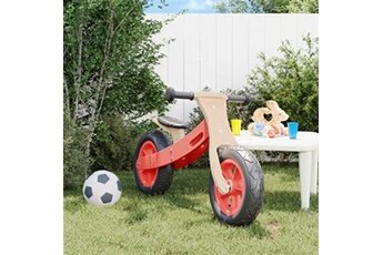 véhicule à pédale vidaxl vélo d'équilibre pour enfants avec pneus pneumatiques rouge