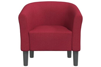 fauteuil de salon vidaxl fauteuil cabriolet rouge bordeaux tissu