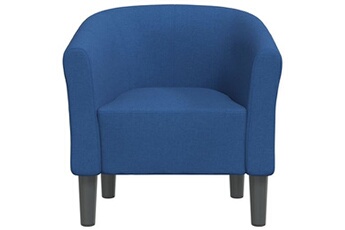 fauteuil de salon vidaxl fauteuil cabriolet bleu tissu