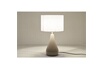 Miliboo Lampe à poser taupe en céramique brillante et abat-jour en tissu plissé blanc H49 cm TROIA photo 4