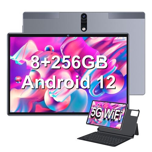 Tablette tactile Vanwin Tablette Tactile S18(WiFi) 10,36 Pouces Android 12,  8 Go RAM + 256 Go ROM-1 To Extensible Octa-Core Tablette Avec WiFi-6  7000mAh Gris
