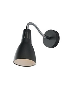 applique fan europe luce_ambiente_design - lampe de travail murale ajustable, noire, e14