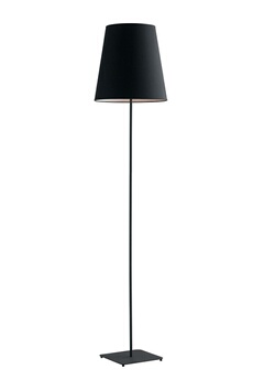 lampe de lecture fan europe elvis lampadaire abat-jour conique noir, abat-jour tissu 34x155cm