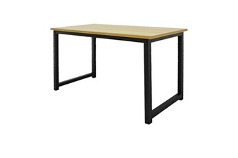 table basse non renseigné ml-design bureau d'ordinateur pc, 120 x 60 x 75 cm, erable/noir, plateau en mdf et cadre