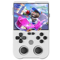 Console rétrogaming GENERIQUE Console de jeu portable AMPOWN XU10 Carte TF 64 G Linux Plus de 10 000 jeux - Blanc