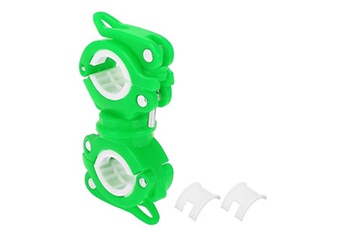 cintre et bar end x autohaux 360 degré rotatif vélo lampe poche clip support - 10x5,6cm vert blanc