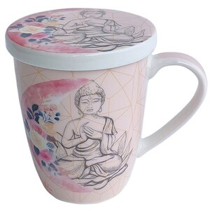 Tisanière Chinoise Paysage En Porcelaine - Tasse à Infusion Avec Infuseur Et Couvercle, Oiseaux De Longévité, Vaisselle Traditionnelle Idéale Pour Thé