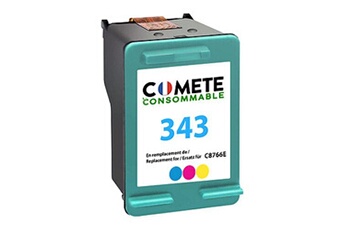 COMETE - 343 - 1 Cartouche d'encre Compatible HP 343 - Couleur - Marque française