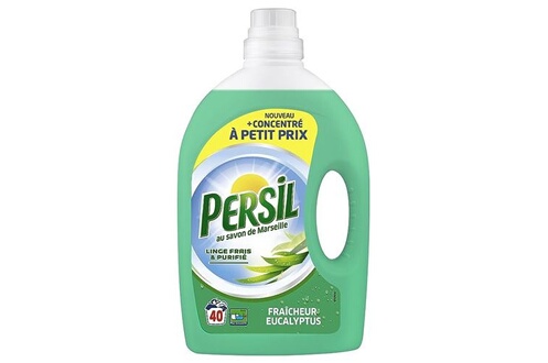 Lessive Persil Pack de 2 - Lessive Liquide Fraîcheur Eucalyptus 2l