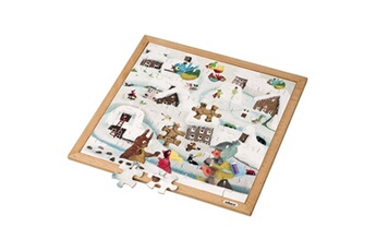 puzzle educo puzzle en bois - puzzle de météo extrême - froid (64) - jeu montessori