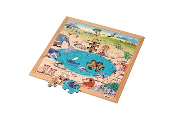 puzzle educo puzzle en bois - la savane (49 pieces) - jeu montessori