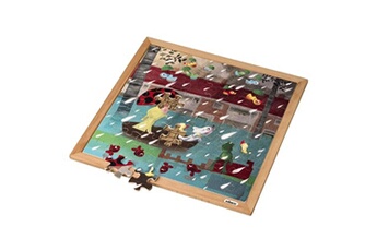 puzzle educo puzzle en bois - puzzle de la météo extrême - pluie (64) - jeu montessori