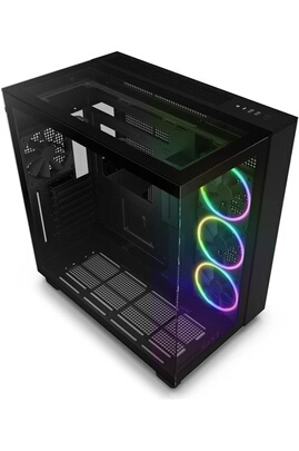 Boîtier PC NZXT Boîtier Gaming moyen-tour ATX double chambre - H9 Elite -  CM-H91EB-01 - Noir