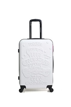 valise lulu castagnette valise taille moyenne rigide 60cm lulu rock star - blanc