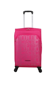 valise lulu castagnette valise cabine souple 57cm street - fuchsia