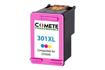 Cartouche d'encre Comete Consommable COMETE - 301XL - 1 Cartouche d'encre Compatible HP - Couleur - Marque française