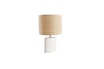 Miliboo Lampe à poser en céramique blanc mat et abat-jour en raphia naturel H40 cm TIGA photo 4
