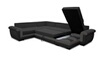 BestMobilier Henry - canapé panoramique réversible convertible - avec coffre - en tissu et PU - 7 places - Noir / Gris photo 2