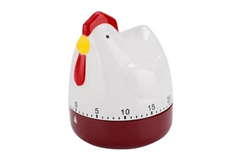 minuteur sourcingmap 1pcs minuterie d'alarme mécanique de poulet 60 deuxième, 6,6x8,2cm, blanc
