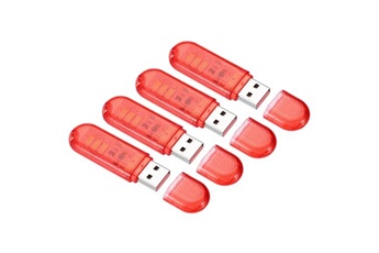 lampe de lecture generique patikil 4pcs veilleuses led usb portables avec interrupteur tactile - 59x18mm rouge