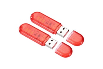 lampe de lecture generique patikil 2pcs veilleuses led usb portables avec interrupteur tactile - 59x18mm rouge