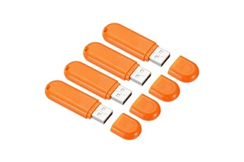 lampe de lecture generique patikil 4pcs petites veilleuses led usb portables, 3 perles - 59x18mm orange