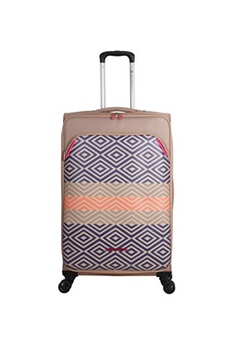 valise lulu castagnette valise cabine lulu c diamond beige en polyester 43l