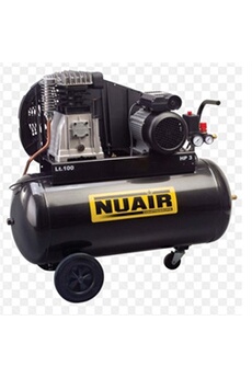 Compresseur d'air Nuair Compresseur 100 litres par courroie 2CV 10 bars- B2800/100CM2