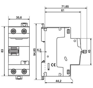Legrand LEG411617 differential switch dx-id screws/screws 2P, 230 V, 40 A, type A, 30 mA Legrand LEG411617 differential switch dx-id screws/screws 2P, 230 V, 40 A, type A, 30 mA